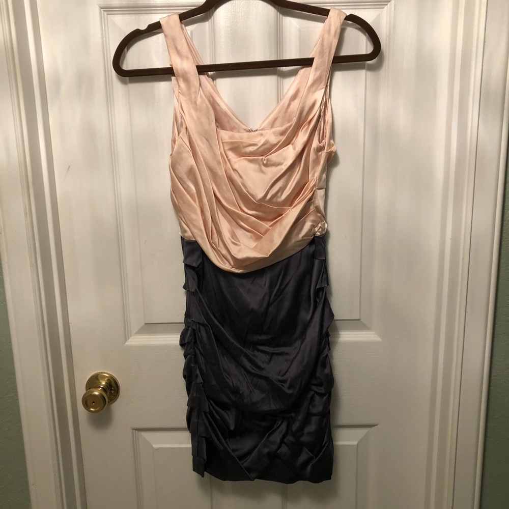 Express Design Studio pink and grey mini dress